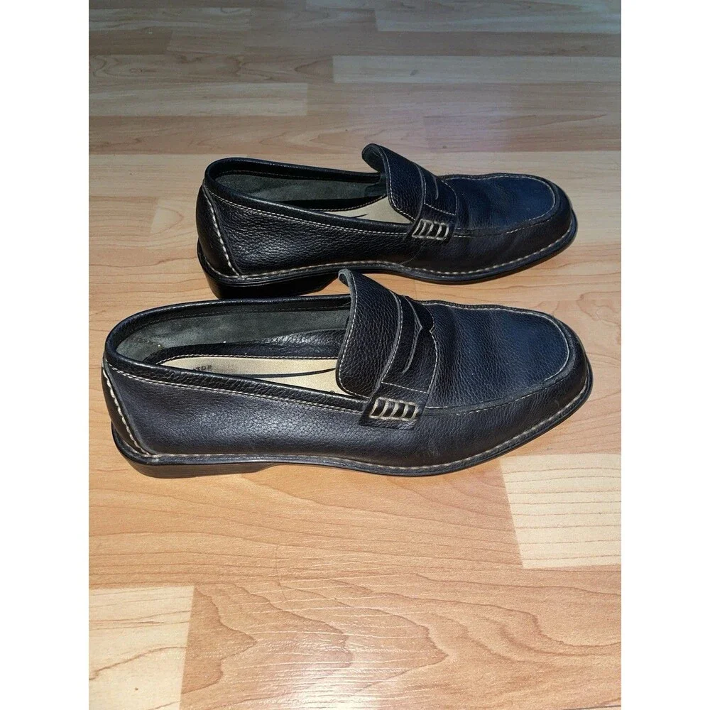 Rockport APM24691 Mens Black Leather Penny Loafers Size 9M Kinetic Air